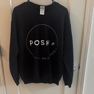 Posh Black Crewneck Sweater